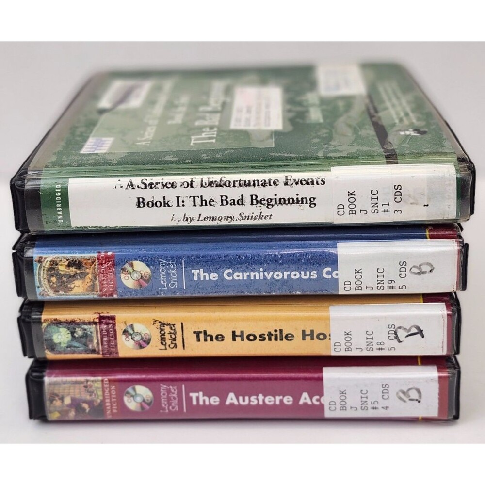Lot of 4 Lemony Snicket Series of Unfortunate Events Audiobooks on CD Unabridged